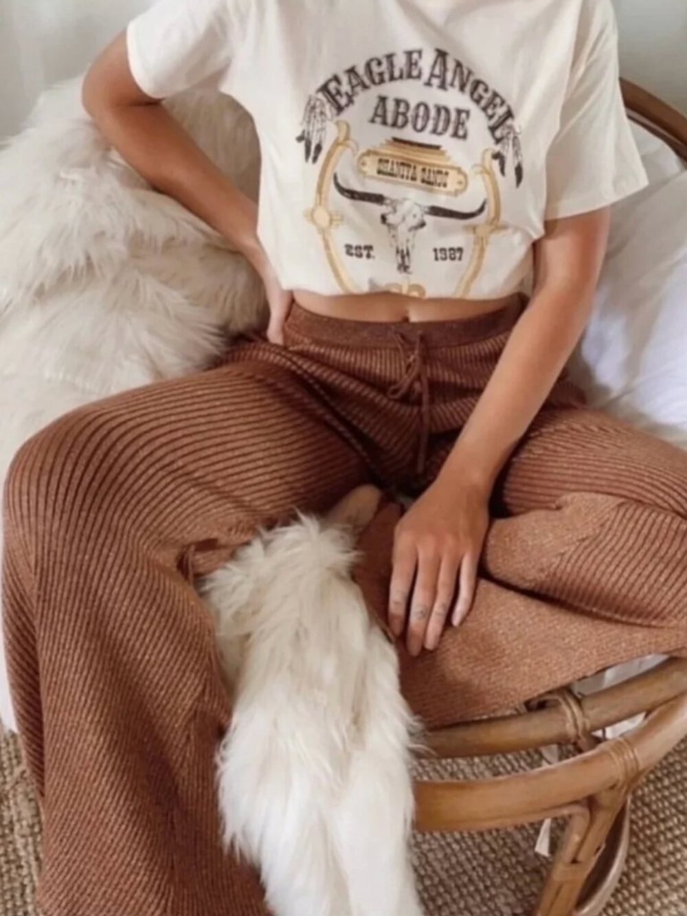 Spell & The Gypsy Collective Margot Metallic Ribbed Flare Pants | Small | EUC